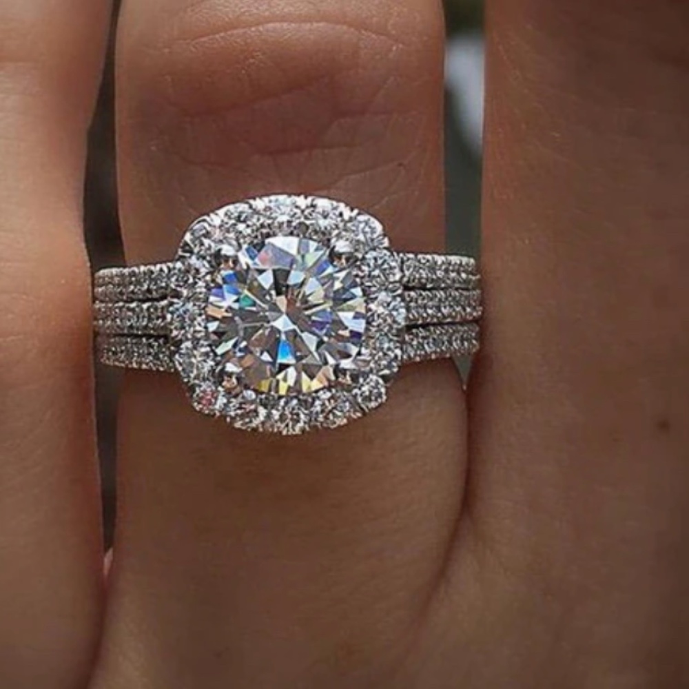 Fashion Cubic Zirconia Ring for Women Size 6 7 8 9